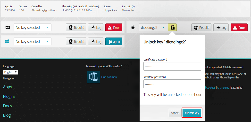 Export APK ke dalam Mode Release dengan Unlock Key