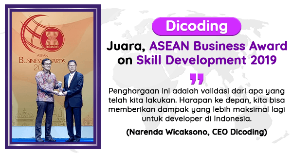 Dicoding meraih ASEAN Business Award