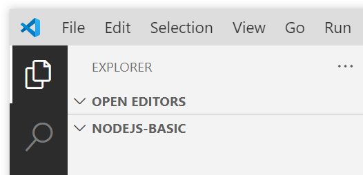 membuat proyek Node.js baru langkah 2