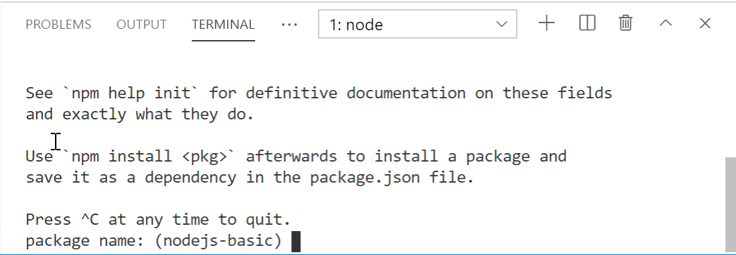 membuat proyek Node.js baru langkah 3