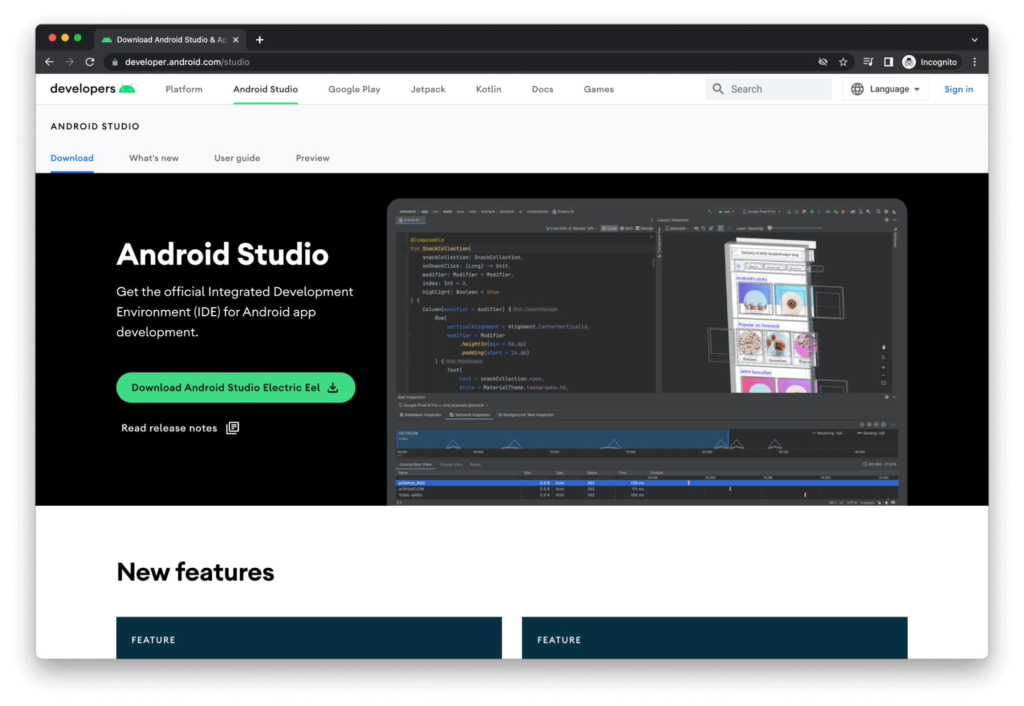 halaman Android Studio