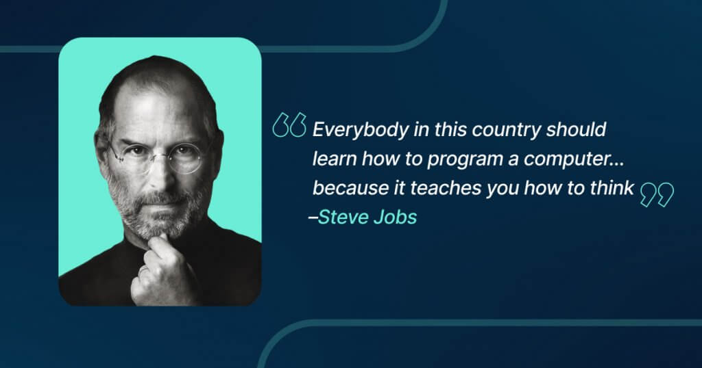 Quote Steve Jobs berkaitan dengan belajar coding