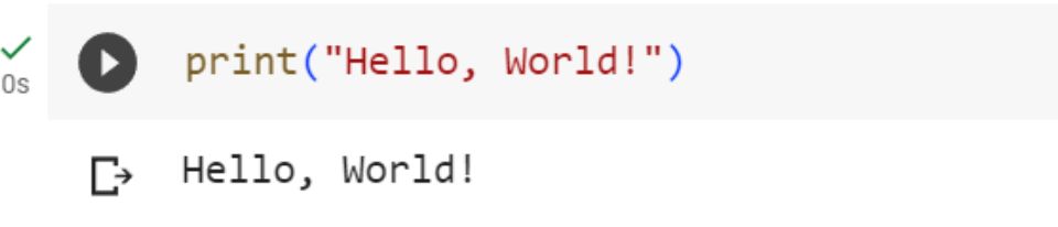 Kode untuk menampilakn teks "Hello, World!"