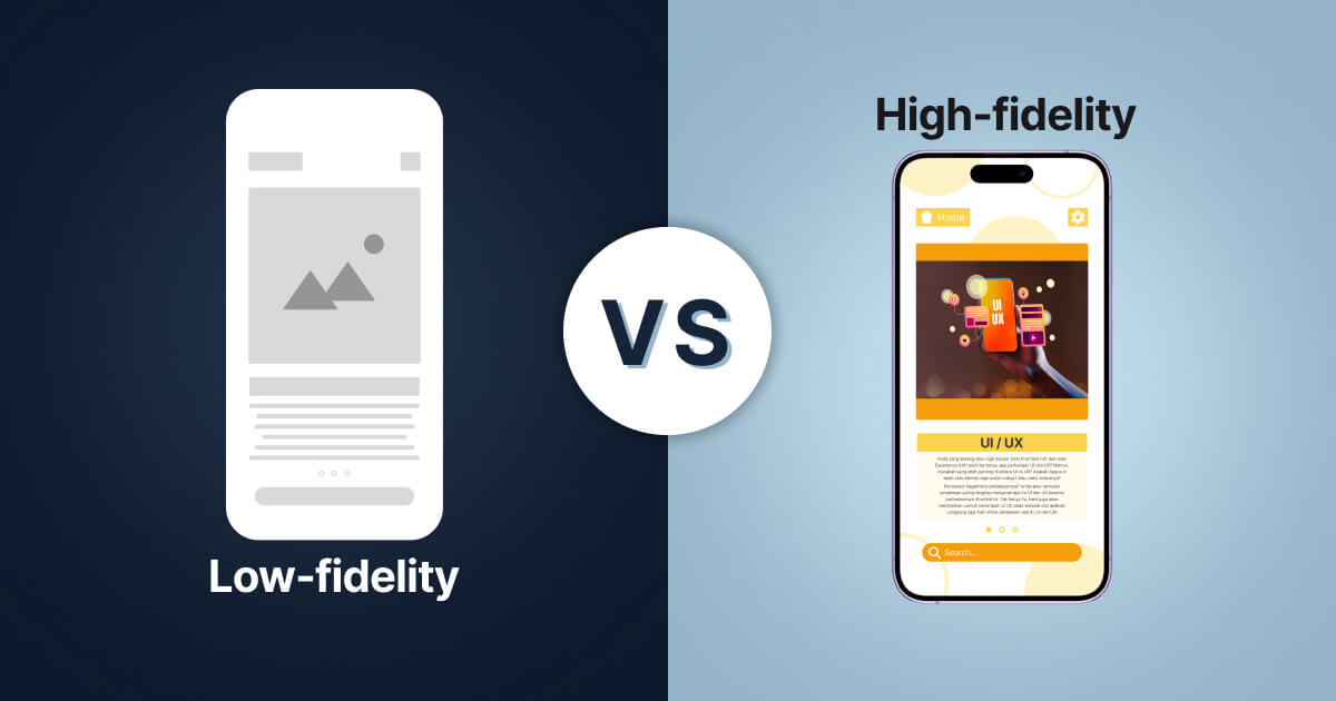 Low-fidelity vs. high-fidelity prototyping